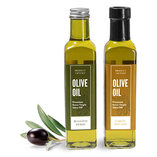 Square Glass Olive Oil Bottles