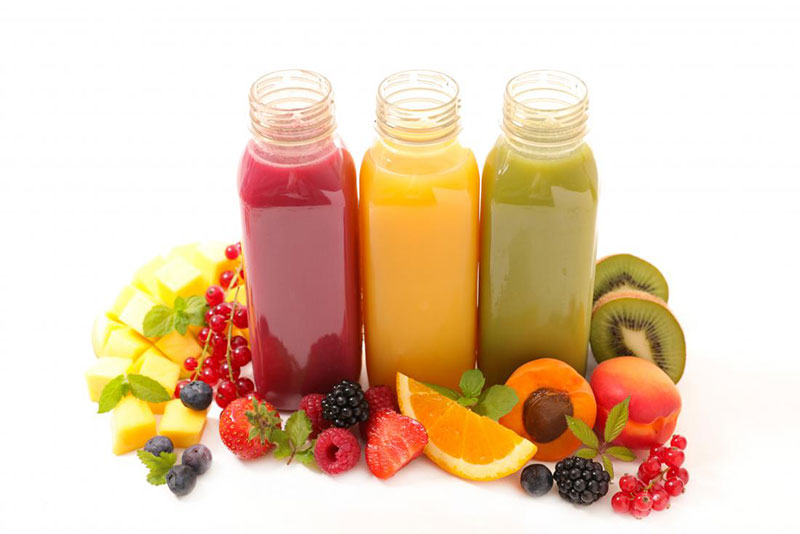 bottles of fruit juice